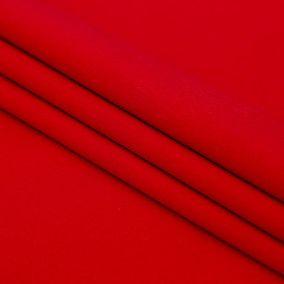 Ralph Lauren Red Stretch Double Faced Wool Crepe Folded