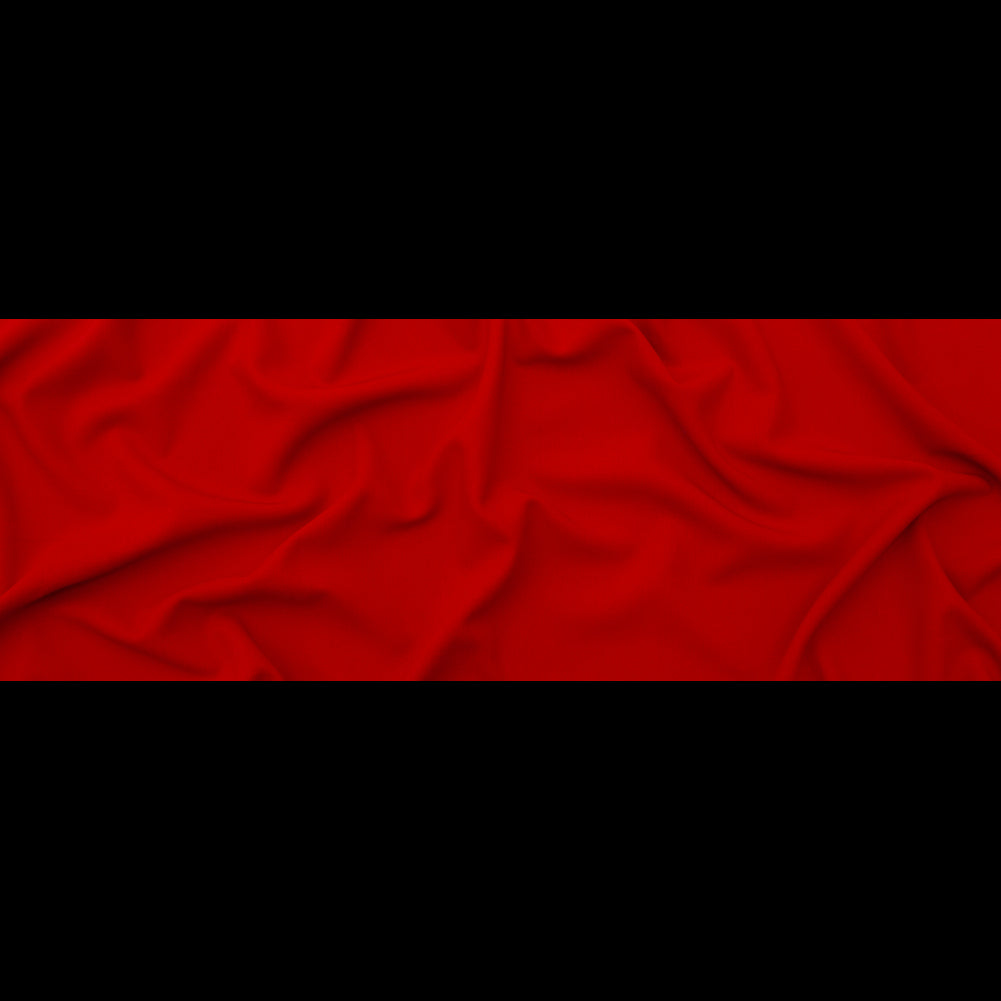 Ralph Lauren Red Stretch Double Faced Wool Crepe Full