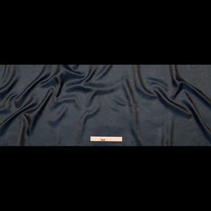 Military Green and Blue Sea Bi-Color Floral Jacquard Lining Folded