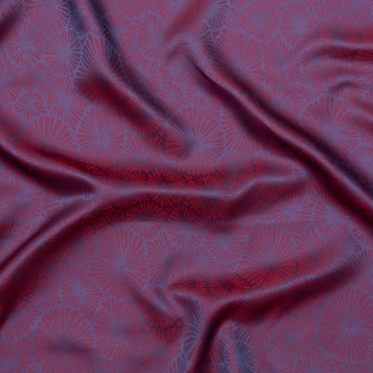 Red and Purple Bi-Color Floral Jacquard Lining