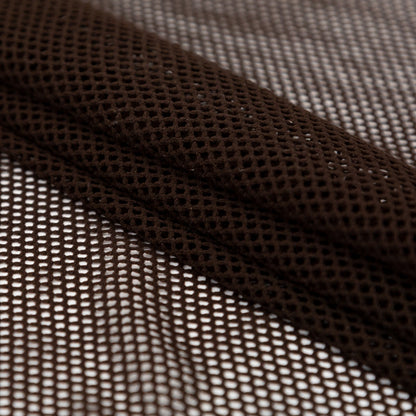 Brown Stretch Polyester Netting Folded