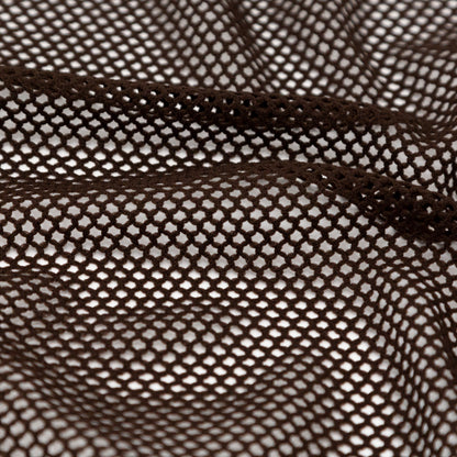 Brown Stretch Polyester Netting Detail