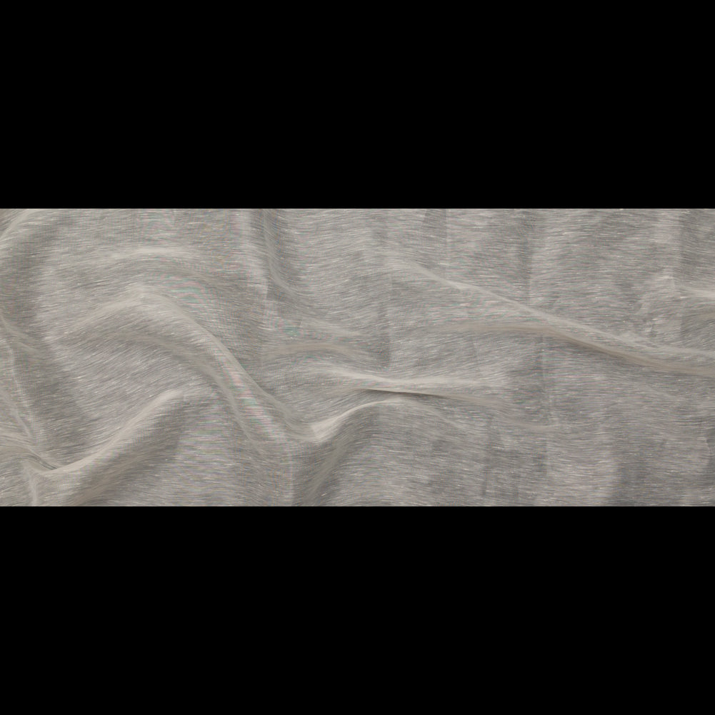 Italian Bone White Metallic Screen Linen Full