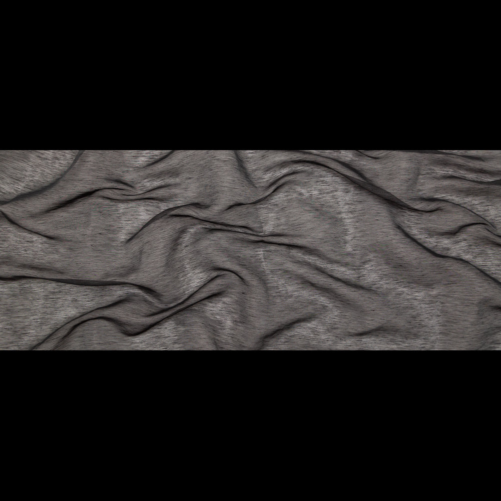 Italian Black Metallic Screen Linen Full