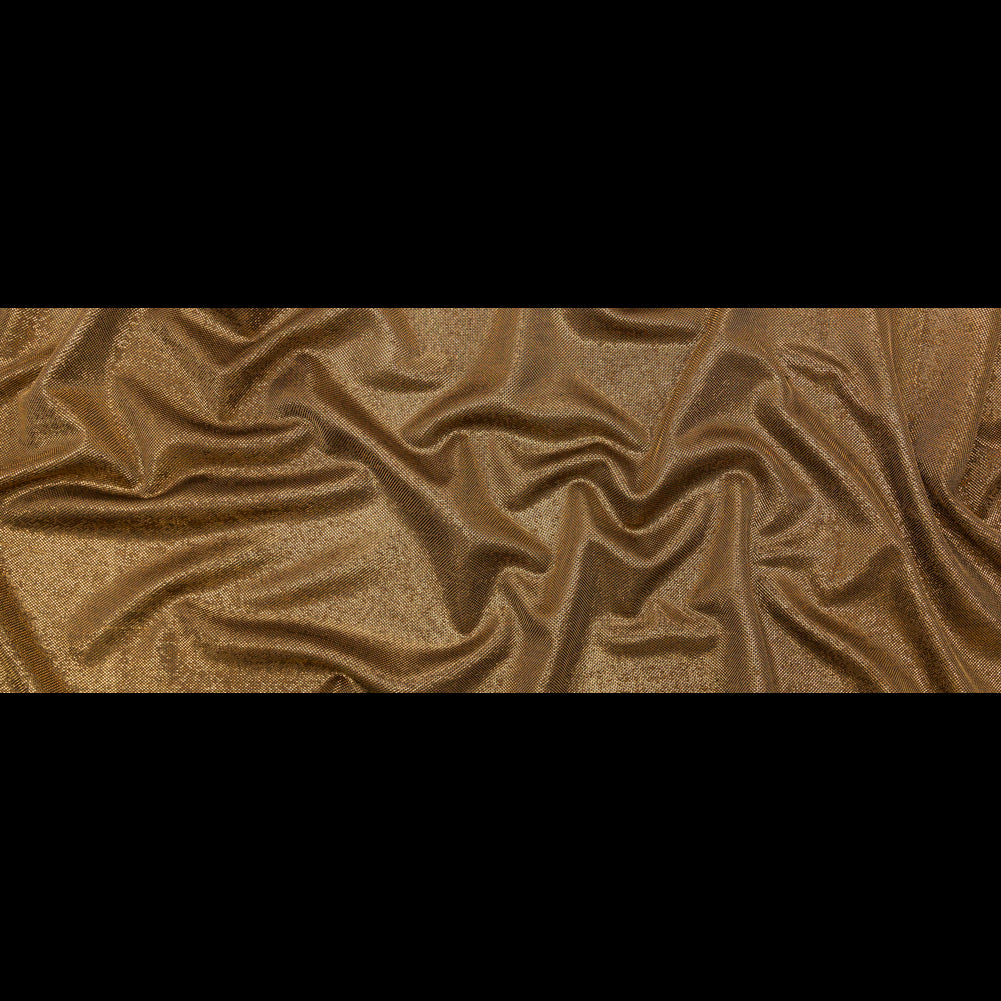 Italian Metallic Gold and Black Knit Pique Folded