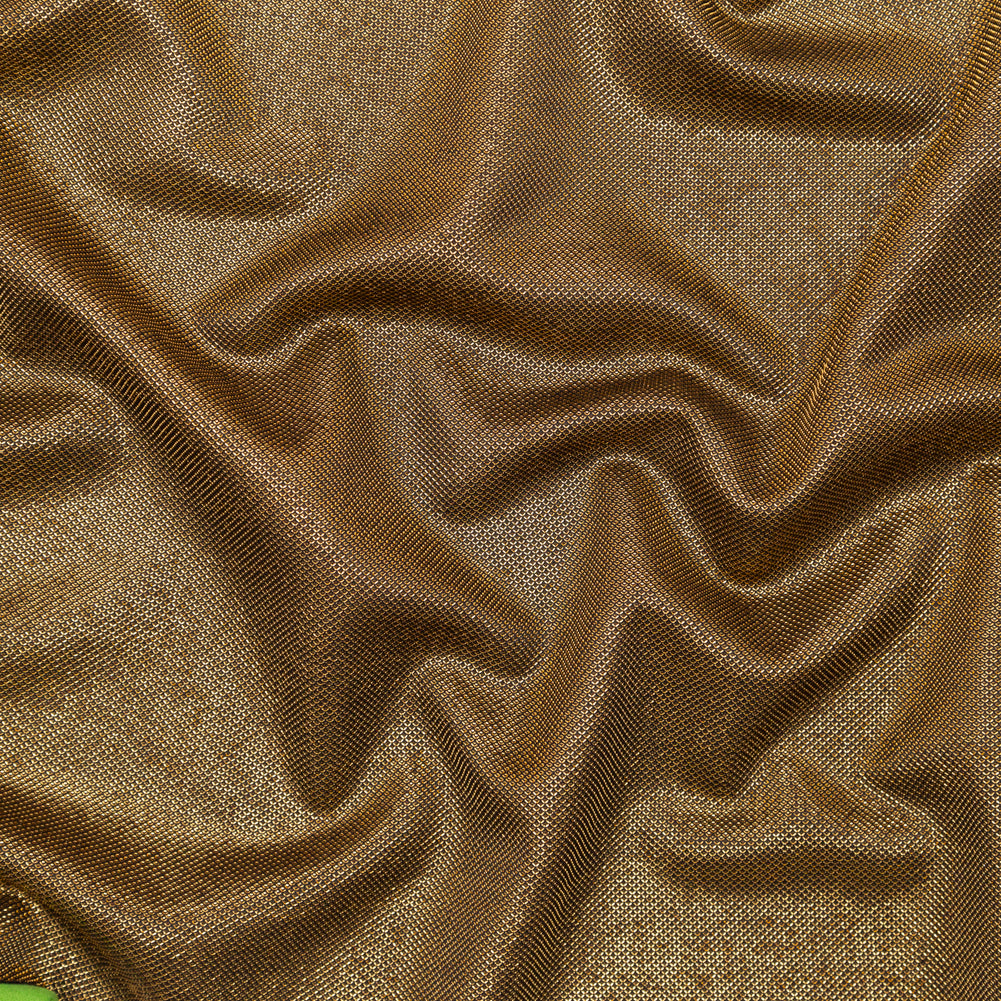 Italian Metallic Gold and Black Knit Pique