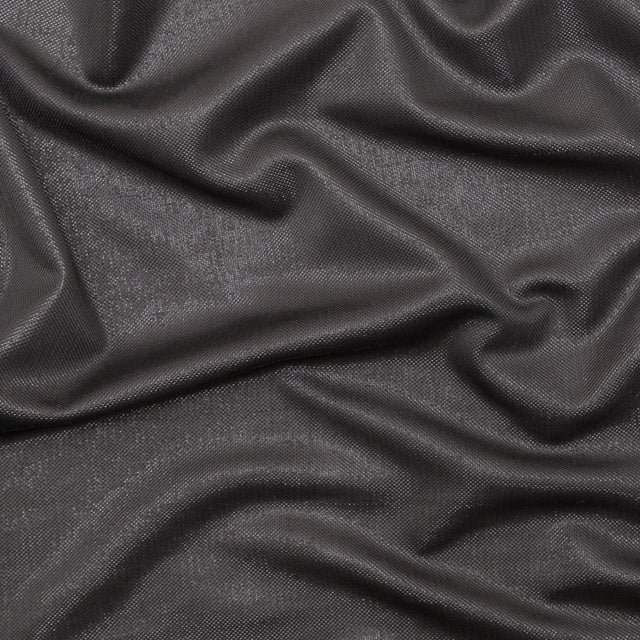 Italian Metallic Black Knit Pique