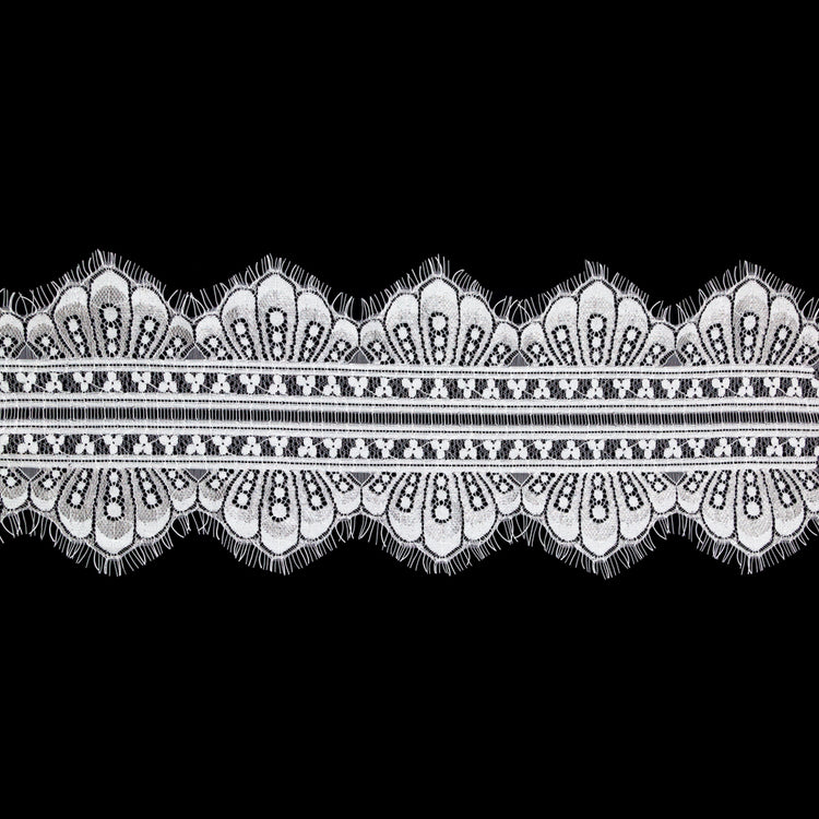 template--25130090922057__main-European White Chantilly Eyelash Lace Trim - 7.25"