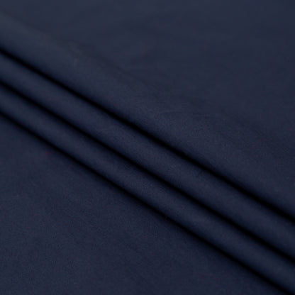 Muted Navy Waxed Cotton Poplin with Give Folded