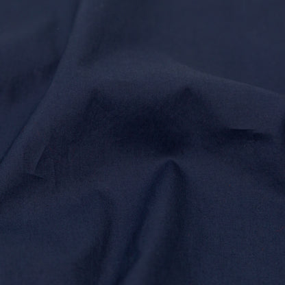 Muted Navy Waxed Cotton Poplin with Give Detail