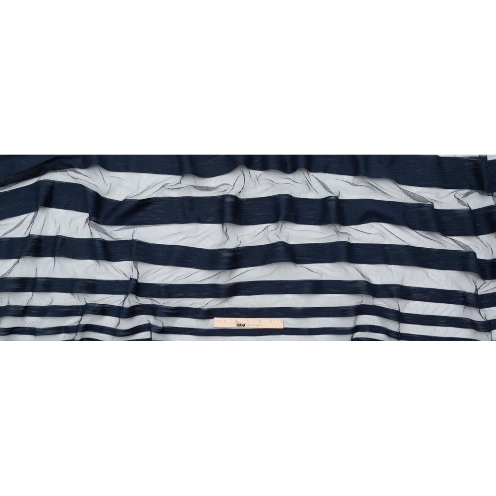Italian Navy Netting with Woven Stripes Full