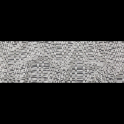 Italian Off-White Novelty Geometric Woven Organza Full