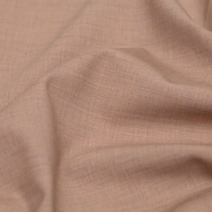 Italian Heather Fawn Stretch Wool Suiting Detail