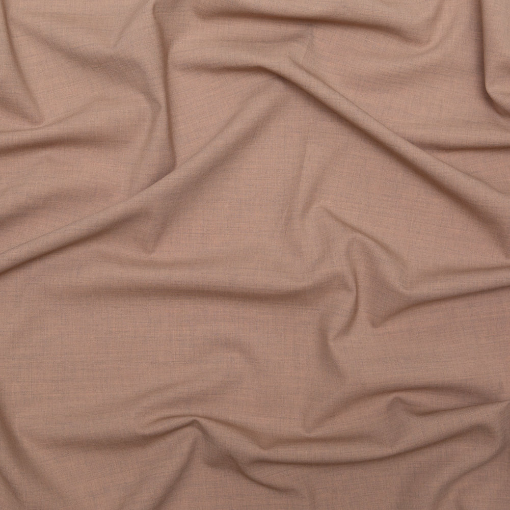 Italian Heather Fawn Stretch Wool Suiting