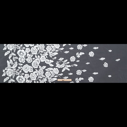 Embroidered Lace - White Floral on Ivory Full