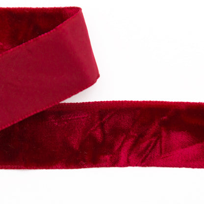 Italian Wine Crushed Velvet Ribbon - 0.875" Detail