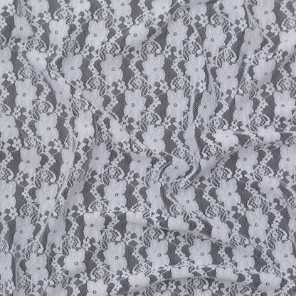 Stretch Lace - Lunar Rock Gray Floral