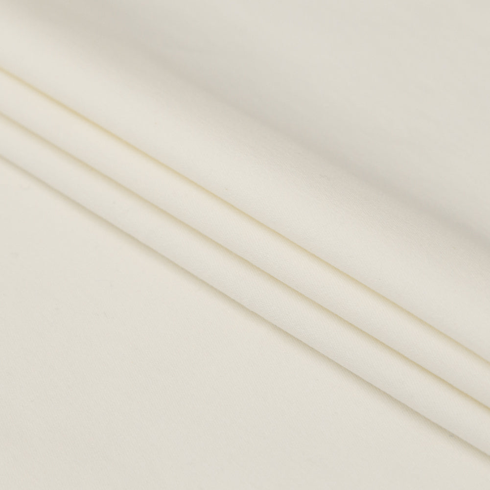 Italian Antique White Stretch Cotton Woven Folded