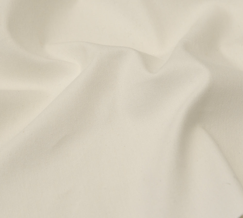 Italian Antique White Stretch Cotton Woven Detail