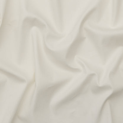 Italian Antique White Stretch Cotton Woven