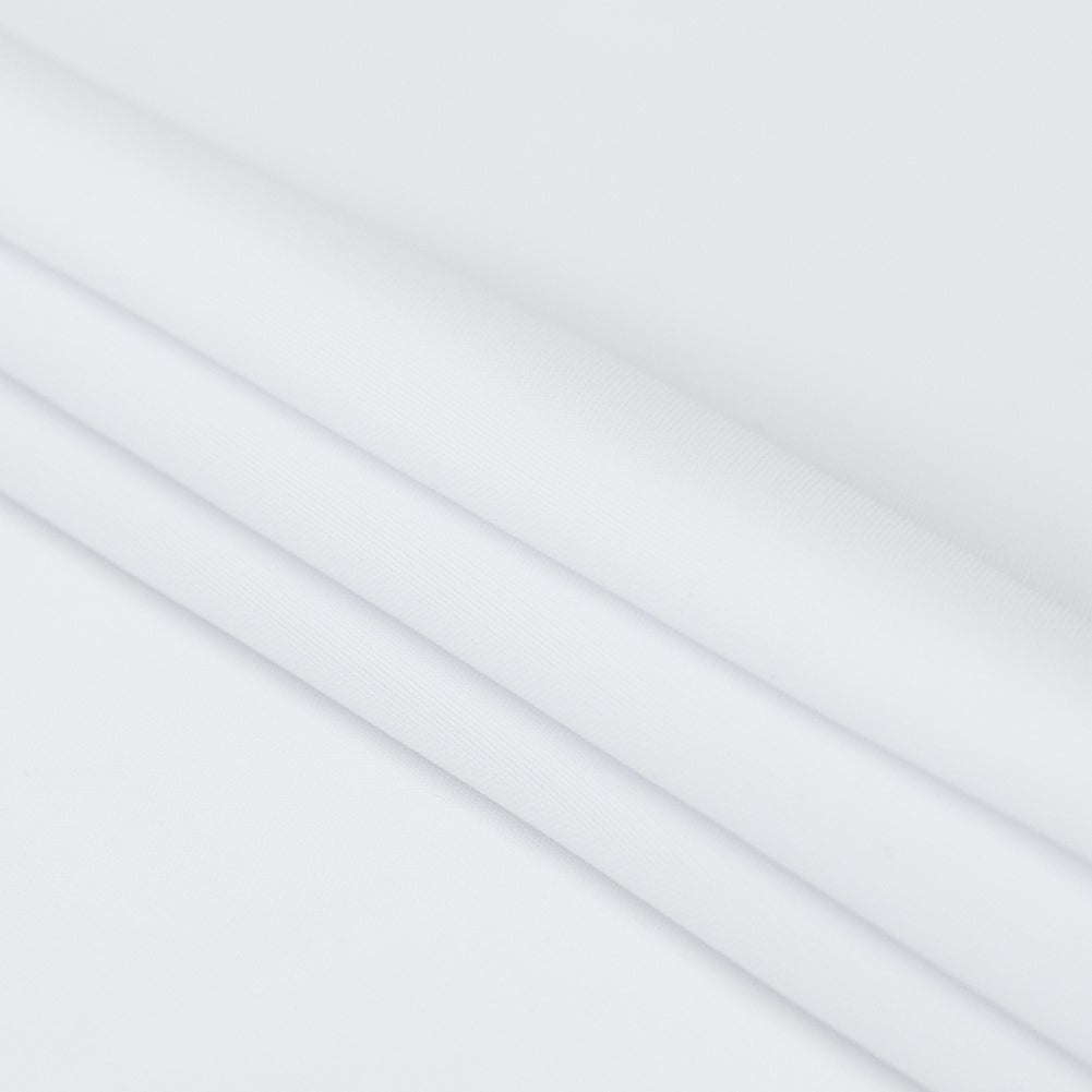 Italian Optic White Polyester Crepe Folded