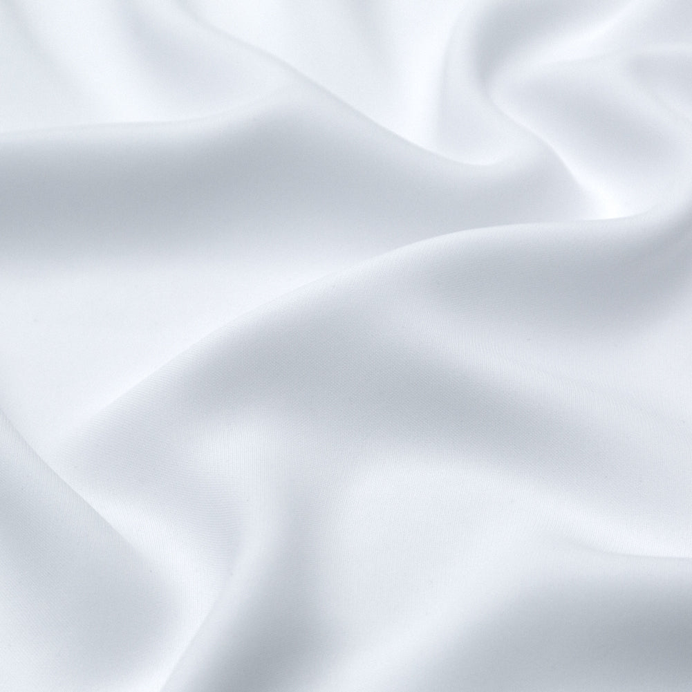 Italian Optic White Polyester Crepe Detail