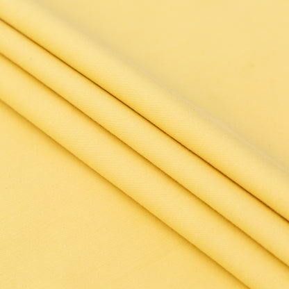 Italian Canary and Moonstruck Double-Faced Stretch Cotton Twill Folded