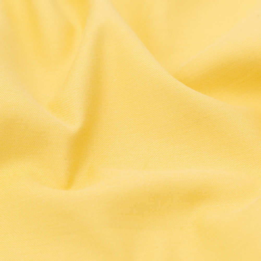 Italian Canary and Moonstruck Double-Faced Stretch Cotton Twill Detail