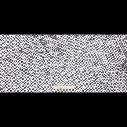 Guipure Lace - Black Geometric Circles Full