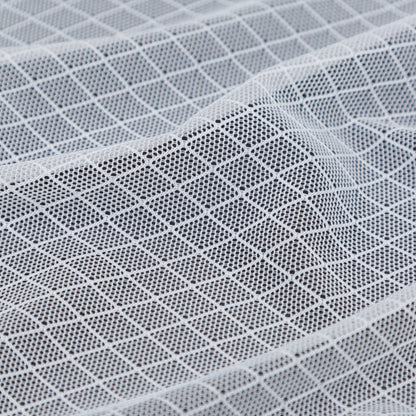 White Stretch Diamond Mesh Detail