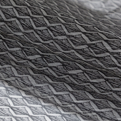 Brushed Nickel Zig Zag Silk Organza Folded