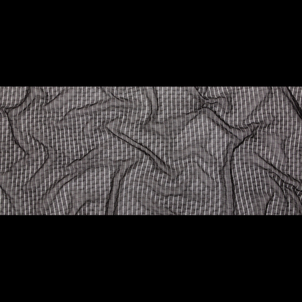 Rib Knit Faux Chainmail - Black Folded