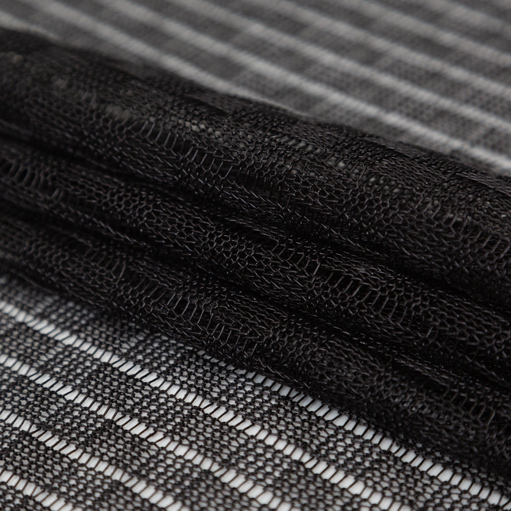 Rib Knit Faux Chainmail - Black Detail