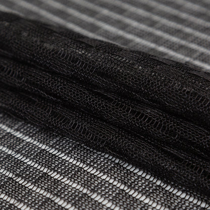 Rib Knit Faux Chainmail - Black Detail