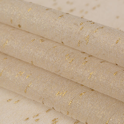 Metallic Gold Slubbed Scrim Detail