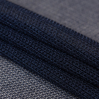 Metallic Faux Knit Chainmail - Navy Blue Detail
