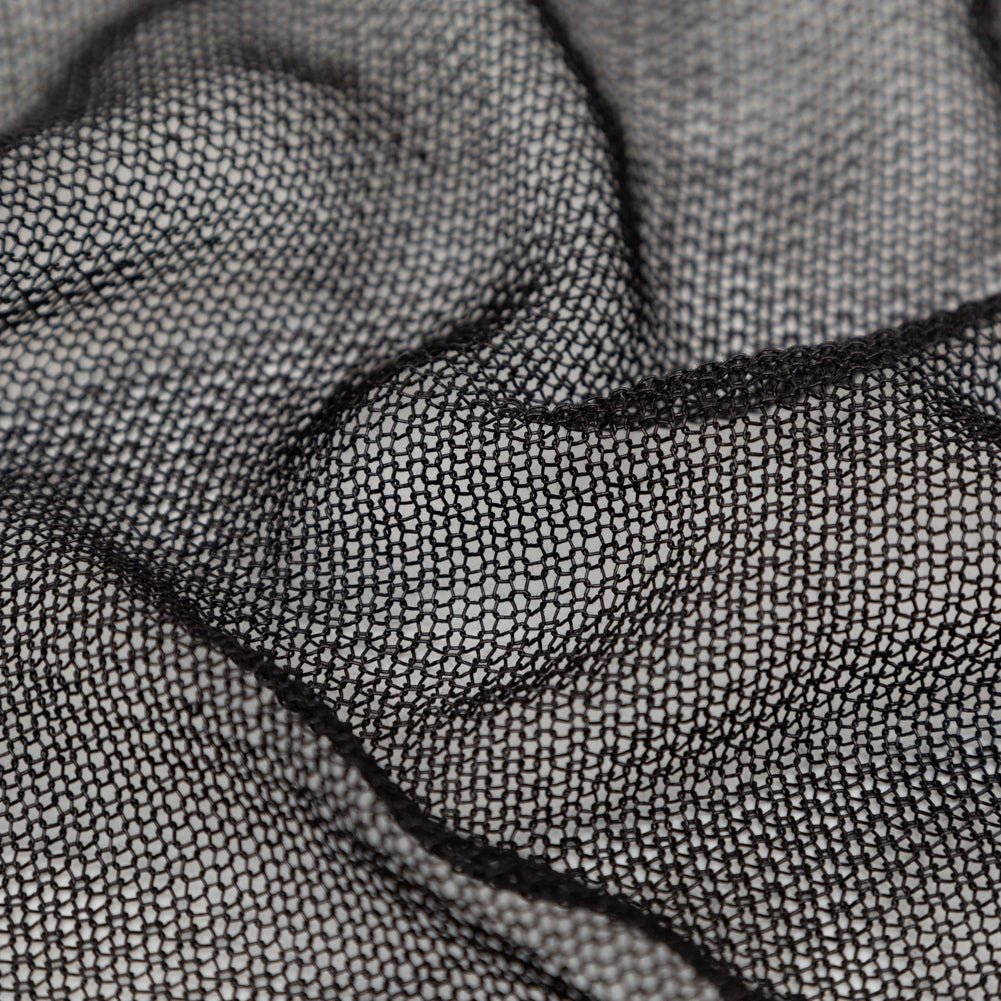 Metallic Faux Knit Chainmail - Black Full