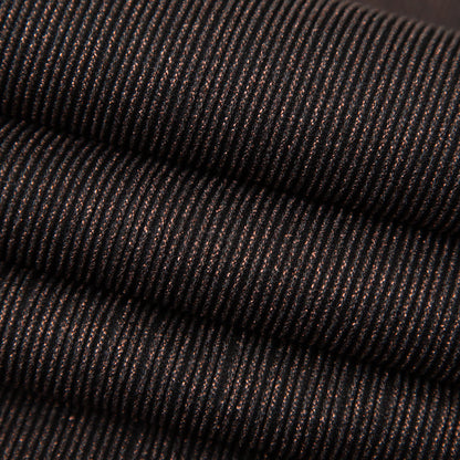 Metallic Copper and Black Ultra-Stretch Raised Rib Knit Detail