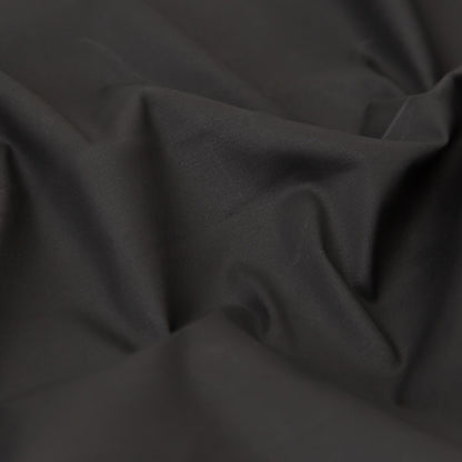 Italian Subdued Black Waxed Stretch Cotton Woven Detail