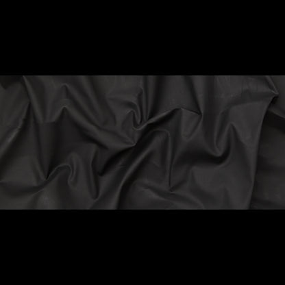 Italian Subdued Black Waxed Stretch Cotton Woven Full