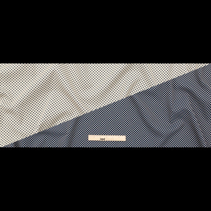 Italian Navy and Ecru Stretch Geometric Jacquard Full