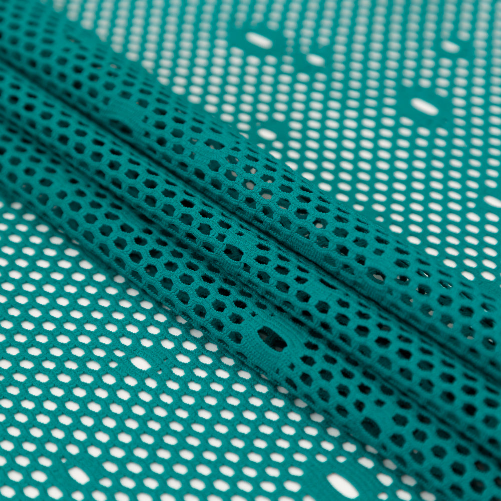Tidal Teal Stretch Netting Folded