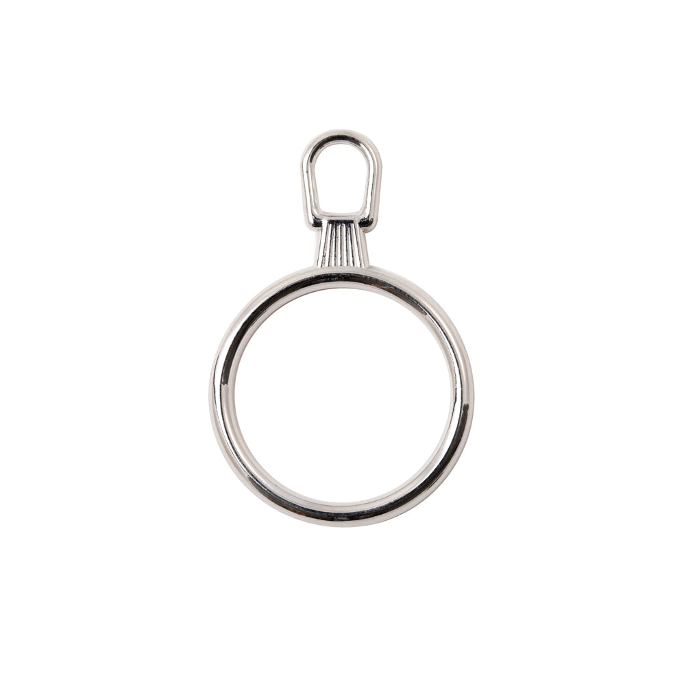 Mood Exclusive Italian Small Silver Round Metal Zipper Pull