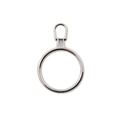 Mood Exclusive Italian Small Silver Round Metal Zipper Pull