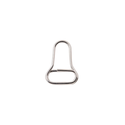 Mood Exclusive Italian Small Silver Open Bell-Shaped Metal Zipper Pull