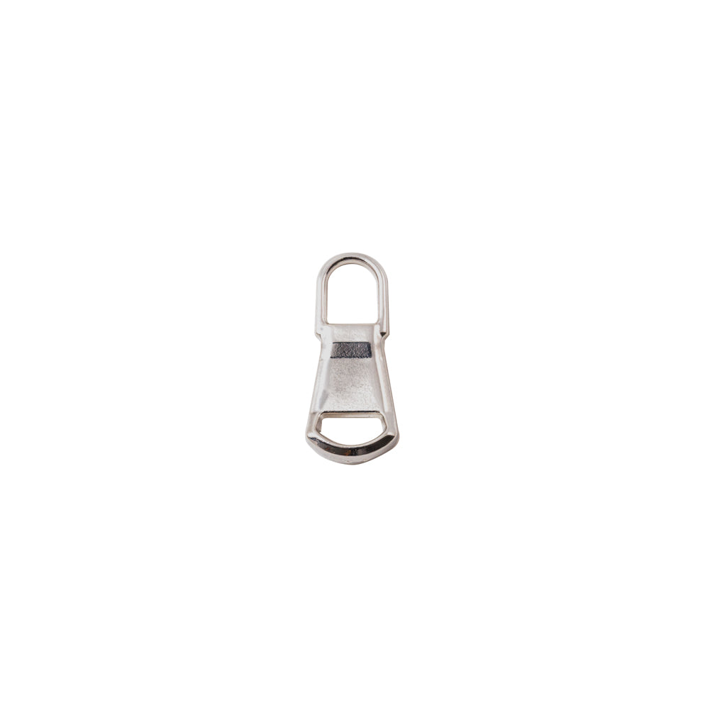 Mood Exclusive Italian Small Silver Rounded Edge Metal Zipper Pull