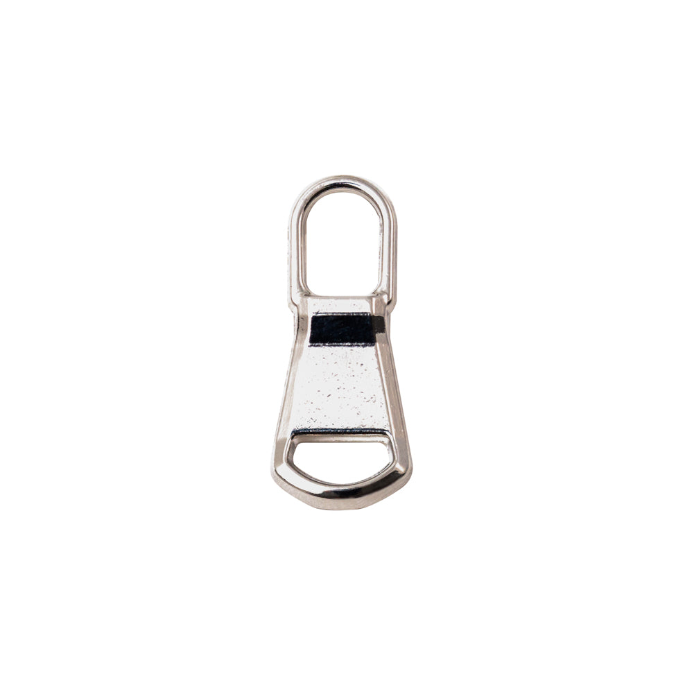 Mood Exclusive Italian Large Silver Rounded Edge Metal Zipper Pull