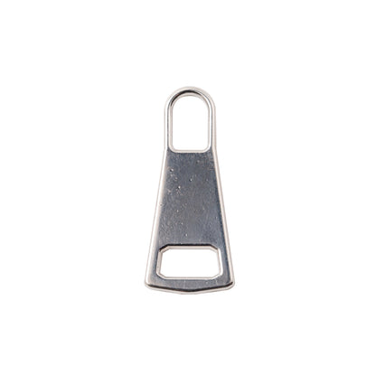 Mood Exclusive Italian Large Silver Flat Trapezium Metal Zipper Pull