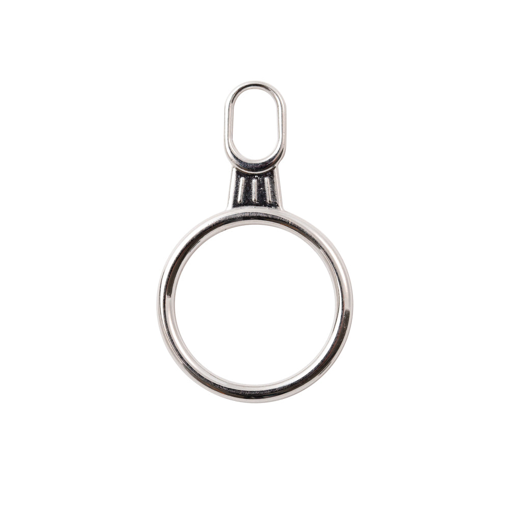 Mood Exclusive Italian Large Silver Round Metal Zipper Pull