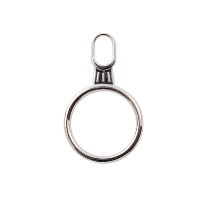 Mood Exclusive Italian Large Silver Round Metal Zipper Pull